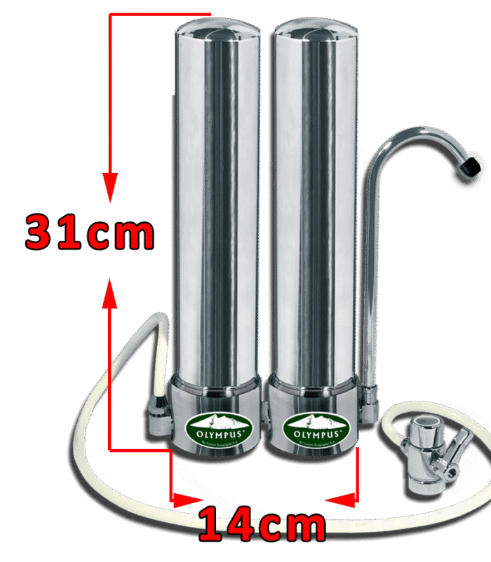 Νέο διπλό φίλτρο νερού OLYMPUS άνω πάγκου (Αντιμικροβιακό) Νέο διπλό φίλτρο νερού OLYMPUS άνω πάγκου (Αντιμικροβιακό)