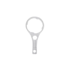 Filtro-kentrikis-paroxis-3-4_4 - Olympus Plus Plastic ring-shaped tool with a circular clamp and a long handle featuring hexagonal cutouts.